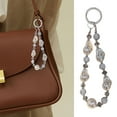 thumbnail image 2 of Modern Abstract Pearls Keychain Rhinestone-Embellished Alloy Pendant Stylish Daily Jewelry Special Occasions, 2 of 8