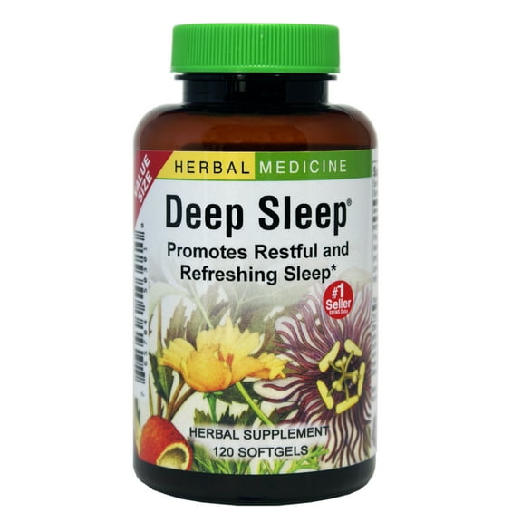 Deep Sleep Herbal Sleep Aid: 120-Count Bottle of Softgels