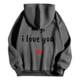 thumbnail image 3 of WILLBEST Sudaderas De Hombre Valentine'S Day Couple Printed Hoodie Unisex Hoodie Couple Hoodie Grande, 3 of 3