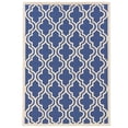 thumbnail image 2 of Linon Silhouette Quatrefoil Hand Hooked Wool 8'x10' Rug in Navy, 2 of 3