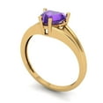 thumbnail image 2 of 1 ct Heart Cut Natural Amethyst Solitaire Engagement Ring for Women in 18K Yellow Gold, 2 of 5