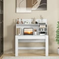 thumbnail image 3 of Patiojoy 48" Computer Desk with Bookshelf Home Office Writing Desk with Anti-Tipping Kits & Cable Management Hole Rustic Oak, 3 of 10