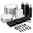 Clear Black, variant on Liyh 350 Plastic Dinnerware Set For 50 Guests - White