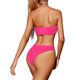thumbnail image 3 of Txlixc Traje de Bikini femenino de 2 piezas, sujetador de contraste sin tirantes, calzoncillos de cintura alta Txlixc moda, 3 of 9
