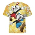 thumbnail image 5 of Cuphead T-Shirts for Boys Girls, Kids 3D Print Short Sleeve, Unisex Crew Neck Tee Shirts for Youth, 5 of 9