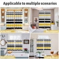 thumbnail image 6 of Yellow Black Stripe Kitchen Curtains 96 Inch Length, Modern Abstract Art Coarse Striped Grommet Top Bedroom Living Room Curtains, Light Filtering Cafe Curtain Drapes 2 Panels Set 104''x96'', 6 of 9