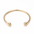 thumbnail image 3 of 5pcs Rack Plating Brass Cuff Bangle Making with Detachable Ball Long-Lasting Cadmium Free & Lead Free golden 1/8~1/4 inch(0.3~0.8cm) Inner Diameter: 2-3/8 inch(5.9cm), 3 of 4