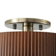thumbnail image 4 of Tambo Semi-Flush Mount Ceiling Light - Dark Walnut Wood Finish Weathered Brass, 4 of 9
