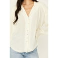 thumbnail image 3 of Free People Women's Olivia Smocked Top Cream X-Large  US, 3 of 4