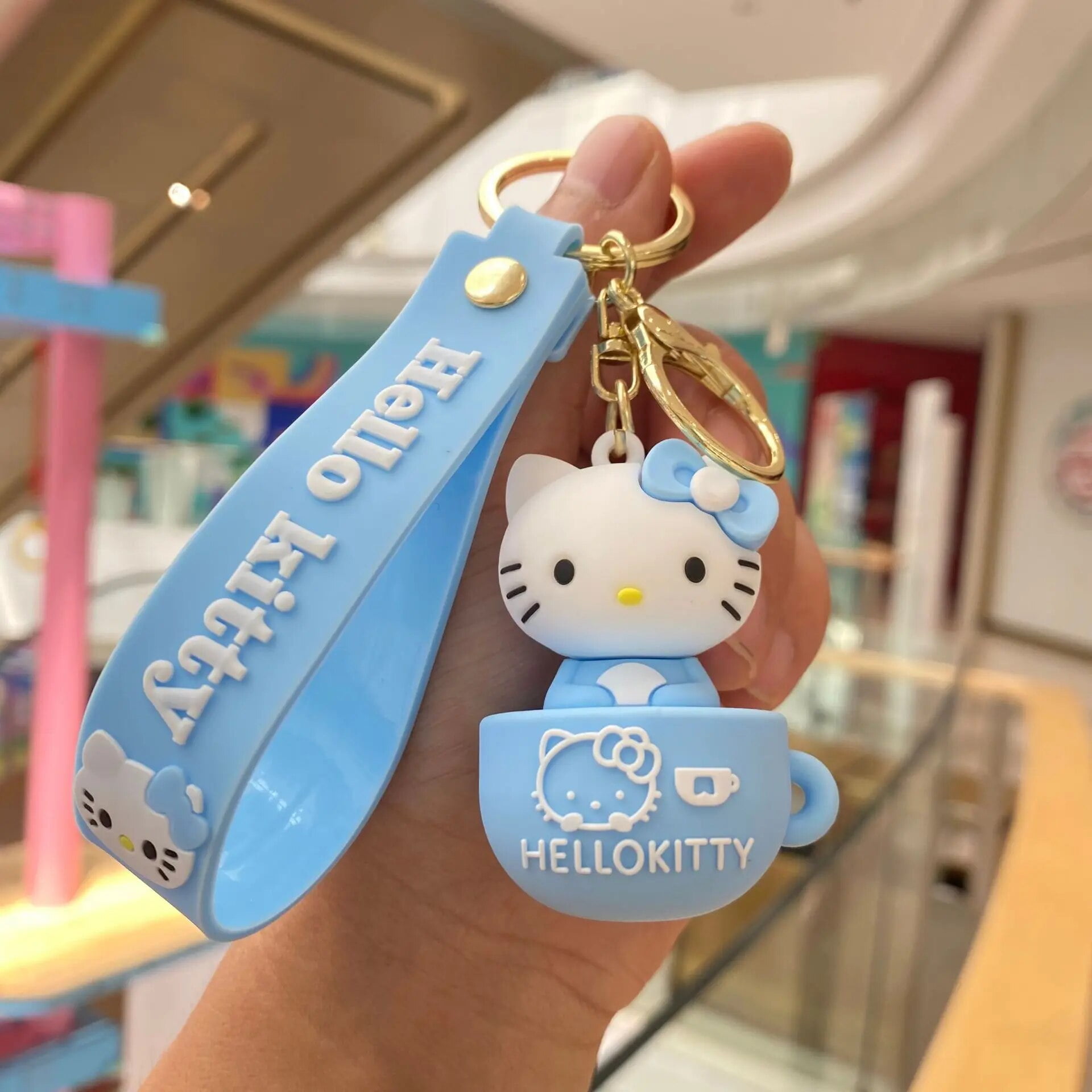 Kawaii Sanrio Hello Kitty Keychain Cartoon Doll Cute Kitty Pvc Key