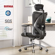 SIHOO M18 Mesh Ergonomic Office Chair with Adjustable Lumbar Support, High Back, Black