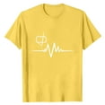 thumbnail image 2 of Zylanna Men's T-Shirts Tee, Cross Print Summer Short Sleeve Crew Neck Fashion Tops for Mens Yellow, 2 of 5