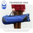 thumbnail image 3 of LOLIPPYY 1Pack Waterproof Blue Trombone Carrying Case for Musicians, 3 of 8