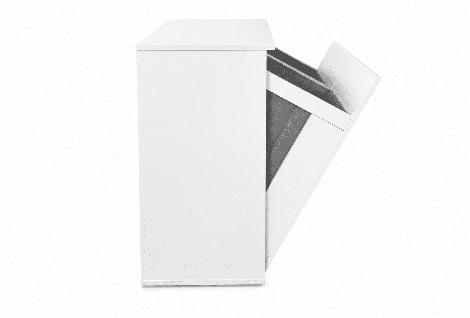 Laundry Cabinet 31.5 x 15.75 x 42.89 Inch, Storage Cabinet with 2 Removable Liner Bags and Fluted Doors