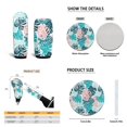 thumbnail image 6 of Yuyamidu Palm Leaves Car Seat Cover Set with Floor Mats Steering Wheel Cover Seat Belt Strap Pads Coasters Handbrake Cover Set, 15 Pack, 6 of 6