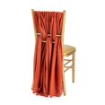 thumbnail image 2 of 5 Pcs, Chiffon Chair Sashes/Ties 19" X 72" - Rust for Wedding, Baby or Bridal Shower, Birthday Festivities and Themed Party, 2 of 2