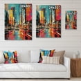 thumbnail image 4 of Designart "Pop Art Berlin II" Cityscapes Print on Natural Pine Wood, 4 of 5