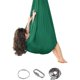 thumbnail image 2 of Columpio sensorial con asiento colgante, hamaca de yoga ajustable, verde oscuro, 2 of 5