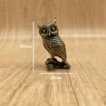thumbnail image 5 of Vintage Brass Owl Figurine - Small Collectible Owl Statue Ornament, Elegant Desk Decor for Home Office Shelf Display, Timeless Decorative Sculpture for Gift Giving, Brown, 1pcs, 5 of 7