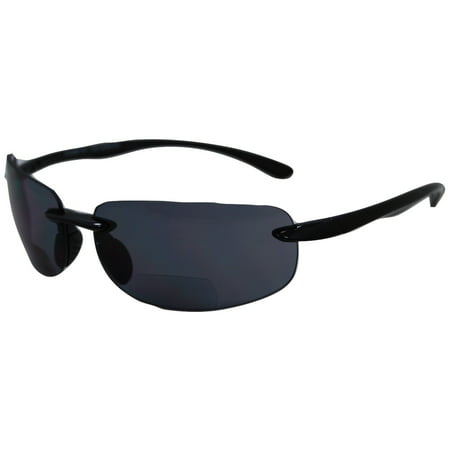 In Style Eyes Lovin Maui Wrap Around Non-Polarized Version Nearly Invisible Line Bifocal Sunglasses