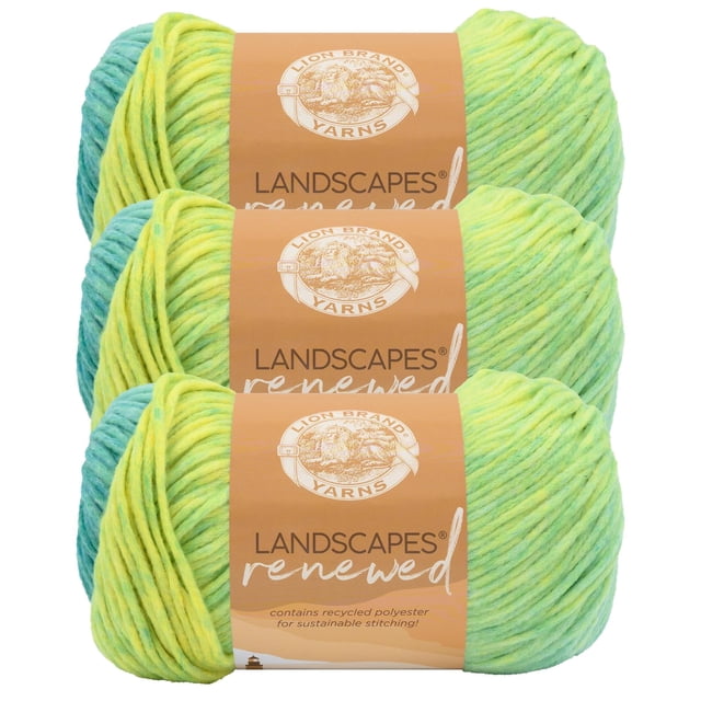 Libélula renovada de Yarn Lion Brand Landscapes, 150 g, 212 m, paquete de 3
