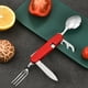 thumbnail image 1 of Cubiertos Multifuncionales para Exteriores: Cuchillo, Tenedor y Cuchara Plegables Desmontables, Abrebotellas, Cubiertos Portátiles Multiusos de Acero Inoxidable para Camping y Actividades Al Aire Lib, 1 of 6