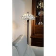 thumbnail image 2 of Amora Lighting Tiffany Style Floor Lamp Standing 62" Tall Stained Glass White Mahogany Bedroom Reading Gift AM232FL16B  White, Clear Bronze, 2 of 5