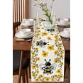 thumbnail image 3 of Table Runner Dresser Scarf 13 x 108 Inch Summer Bee Sunflowers Honeycomb Grain Table Runners Non-Slip Heat Kitchen Dining Table Decor for Indoor Outdoor Home Party Decoration, 3 of 7