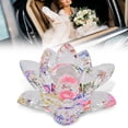 thumbnail image 4 of Flor de loto de cristal, 11 cm, para bodas, fiestas, hogar, loto de cristal, decoración, rendimiento finamente afinado, 4 of 6