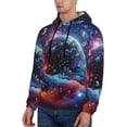 thumbnail image 3 of Sikiie Outer Space Floating Numbers And Letters Men's Hoodie, Essentials Hoodie, Sweatshirt, Pullover Hooded Sweatshirt for Men-4X-Large, 3 of 7