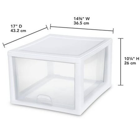 Sterilite - Modular Stacking Storage Drawer Box Containers