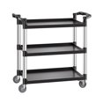 thumbnail image 1 of VEVOR Heavy Duty Utility Cart 500 lbs Capacity 3-tier Service Cart with Wheels, 1 of 9