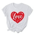 thumbnail image 3 of VKOYWKM Valentines Day T Shirts for Women Heart Graphic Tees Spring Short Sleeve T Shirts Romantic Valentine's Day Party Tshirts, 3 of 6