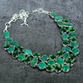 thumbnail image 2 of Emerald(Simulated) Diopside 925 Sterling Silver Jewelry Necklace 18", 2 of 2