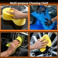 thumbnail image 3 of 3 Pcs Car Wash Towel Microfiber Car Cleaning Wiping Dryer Car Washing Tool 12x8x4cm Sapphire Blue, 3 of 6