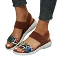 thumbnail image 4 of Anuirheih Summer Ladies Shoes Flat Heel Open Toe Sandals Casual Women's Sandals Sandals Women (Multicolor), 4 of 9