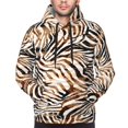 thumbnail image 2 of Bingfone Watercolor Zebra Men's Drawstring Hoodie Long Sleeve Pocket Sweatshirts-X-Large, 2 of 6