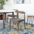 thumbnail image 5 of Evette Modern Solid Wood Walnut Dining Room & Kitchen Table and 4 Chair Set, 5 of 5