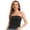 Black, variant on Women's Solid Casual Summer Ruched Side Double Layered Tube Top