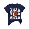 thumbnail image 4 of Charmgo Haut pour Femmes Tendance T-Shirts Jour de Match T-Shirt Imprimé 2D pour Femmes Manches Courtes Col Rond T-Shirt Mode Léger Doux Tenue Décontractée Vêtements pour Femmes Football Marine TTG, 4 of 4