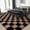 Black and camel, variant on Janvonne Fluffy Checkered Rugs for Living Room, 8x10ft Modern Shag Rug for Bedroom, Soft Non Slip Furry Carpet for Kids Room, Pink and Rose Red