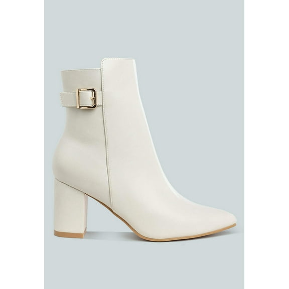 Conchos Belt Detail Block Heel Boots