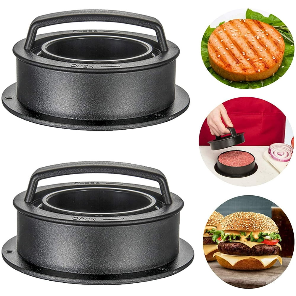 3 in 1 Burger Press Patty Maker,Hamburger Mold Kit to Make Stuffed