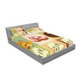 thumbnail image 2 of Ambesonne Vintage Fitted Sheet & Pillow Sham Set, Bakery Shop Pastries, Full, Multicolor, 2 of 2