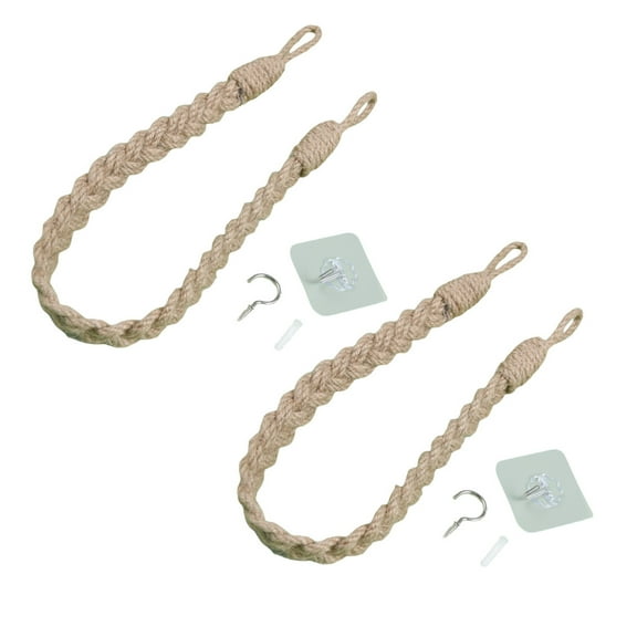 Curtain Tiebacks,Curtain Tie Backs for Curtains Drape Tieback Holders Cord with Metal Hook for Bedroom Farmhouses Decors