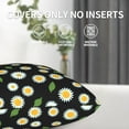 thumbnail image 4 of Little Chrysanthemum and Green Leaves Throw Pillow Covers Set of 2 Pillow Cushion Cases Square Pillowcases for Sofa Bedroom Living Room Car, 18 X 18 Inch, 4 of 6