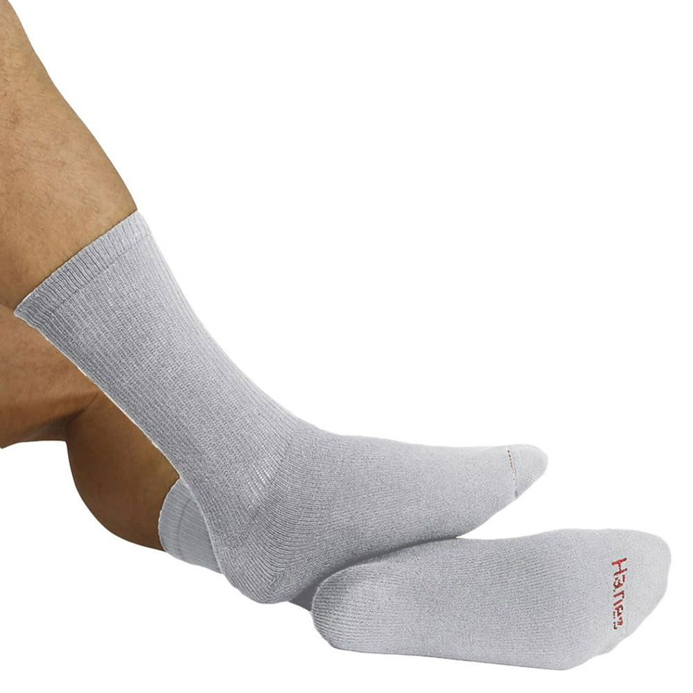 Hanes - Hanes Men's Grey Cushion Crew Socks 6-Pack, Style 185/6 ...