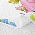 thumbnail image 5 of Castle Fairy Floral Letter A Hummingbird Twin Quilt Set for Women,Spring Garden Twin Coverlet Set for Home Decor, 5 of 7