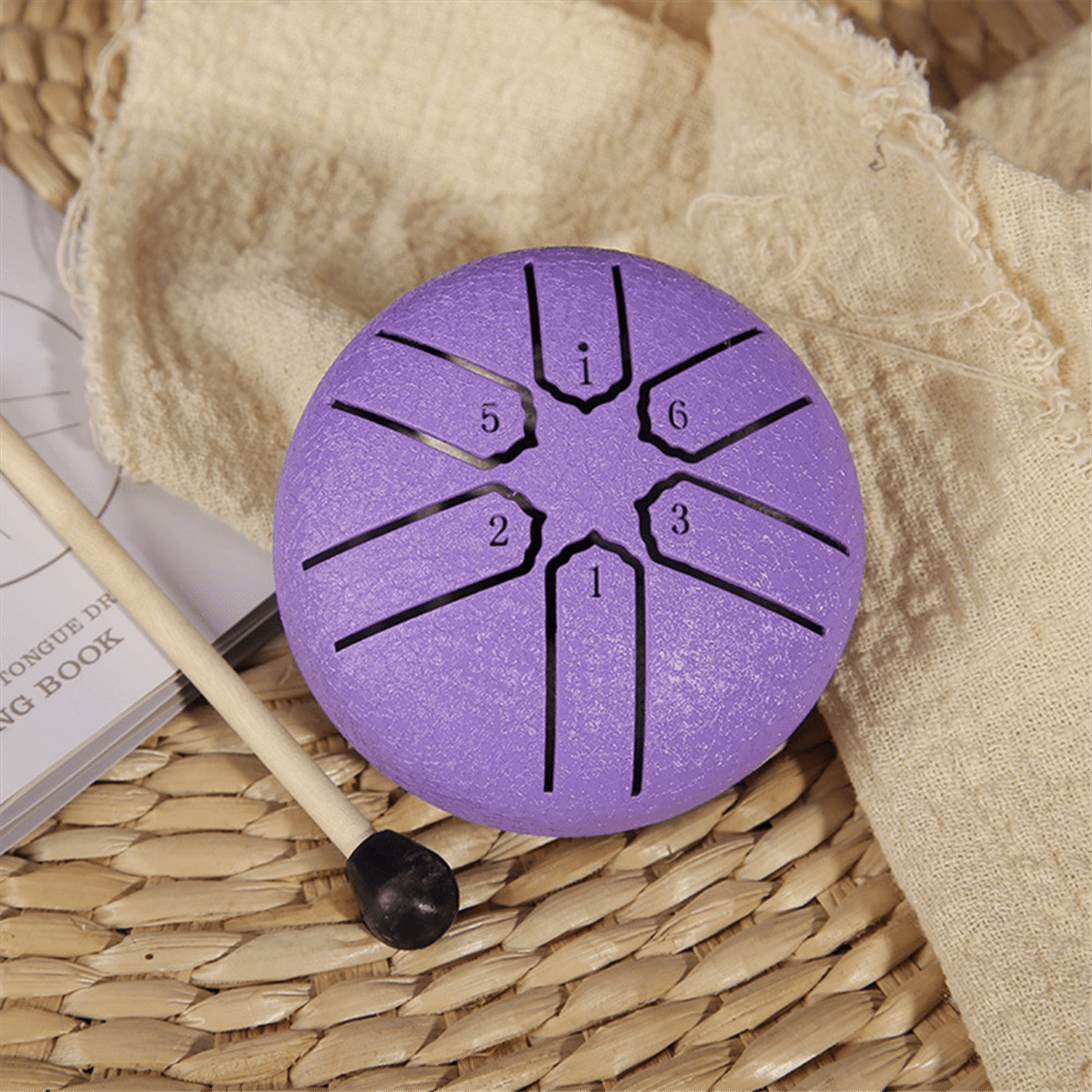 3 Inch 6-Tone Steel Tongue Drum Mini Hand Pan Drums with Drumsticks Percussion Musical Instruments Drum Accessories D,1x Steel Tongue Drum 1x Drumstick 1x English music score,Red