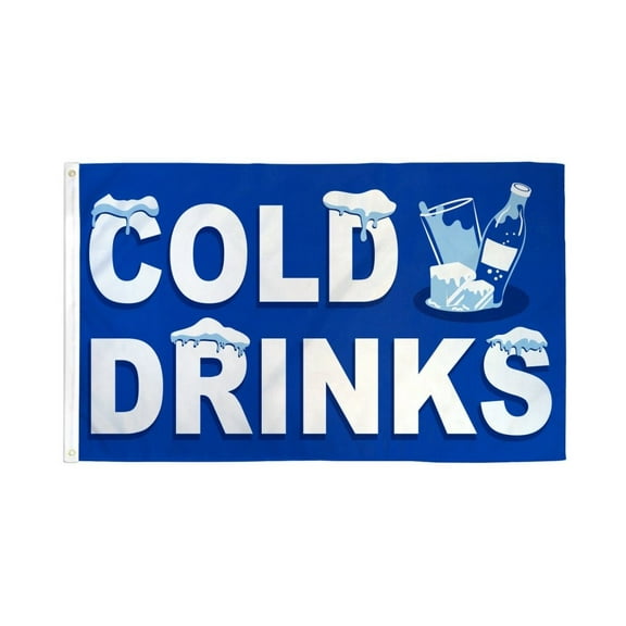 Cold Drinks Flag 3x5ft Poly